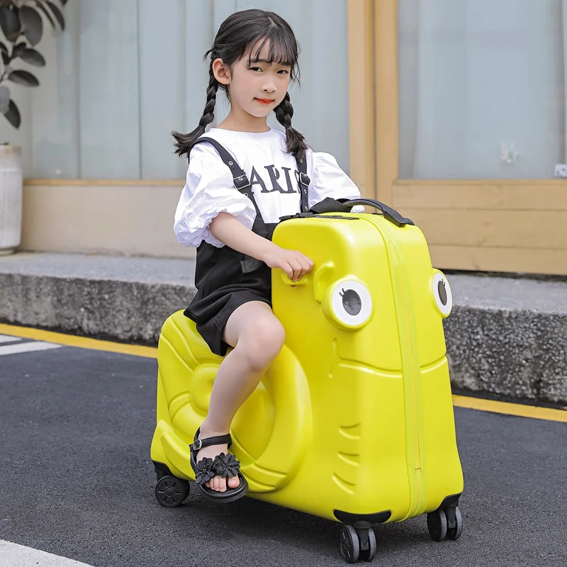 Trojan Horse Children Trolley Case 20/22/24 inch Riding Suitcase Universal Wheel can ride can sit Luggage Travel Suitcase