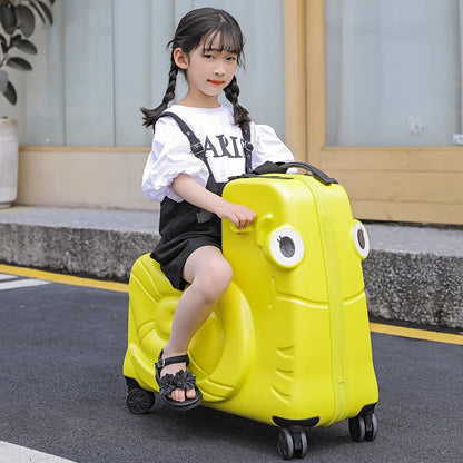 Trojan Horse Children Trolley Case 20/22/24 inch Riding Suitcase Universal Wheel can ride can sit Luggage Travel Suitcase