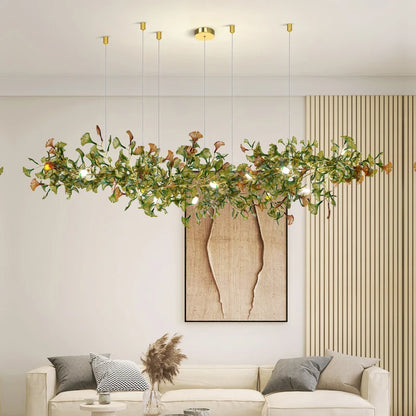 Modern Gingko Chandelier Custom Lights Luxury Glass Chandelier Suitable For Dining Room Living Room Villa Home Decor Gloss