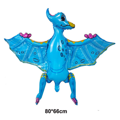 Dinosaur Party Decor 32inch Dinosaur Number Balloons 1-3 Year Olds Kid Birthday Baby Shower Matte Cartoon Foil Balloon Decors