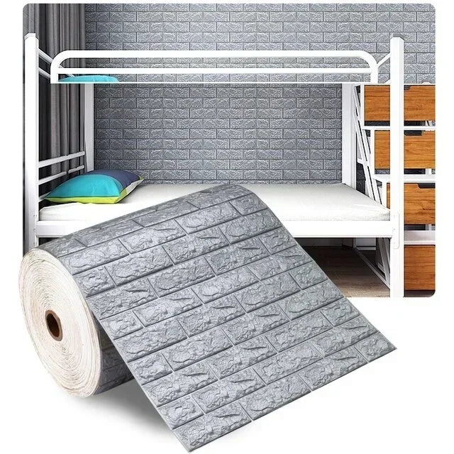 70cmx1/5/10m 3D Wallpaper Decoration Self-Adhesive Antique Foam Brick