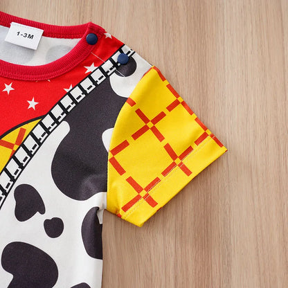 0-18months cosplay newborns Baby Clothes One-Piece Cartoon Anime short-Sleeved Trousers Banquet Summer Fashion neonatal clothing