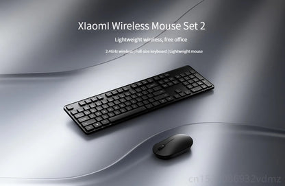 Original Xiaomi Wireless Keyboard & Mouse Set 2 104 keys Keyboard 2.4 GHz USB Receiver Mouse for PC Windows 10