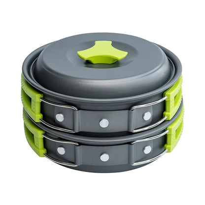 Camping Cookware Set Backpacker's Cooking Set: Portable, Durable Outdoor Cookware with Tableware and Handy Storage Bag