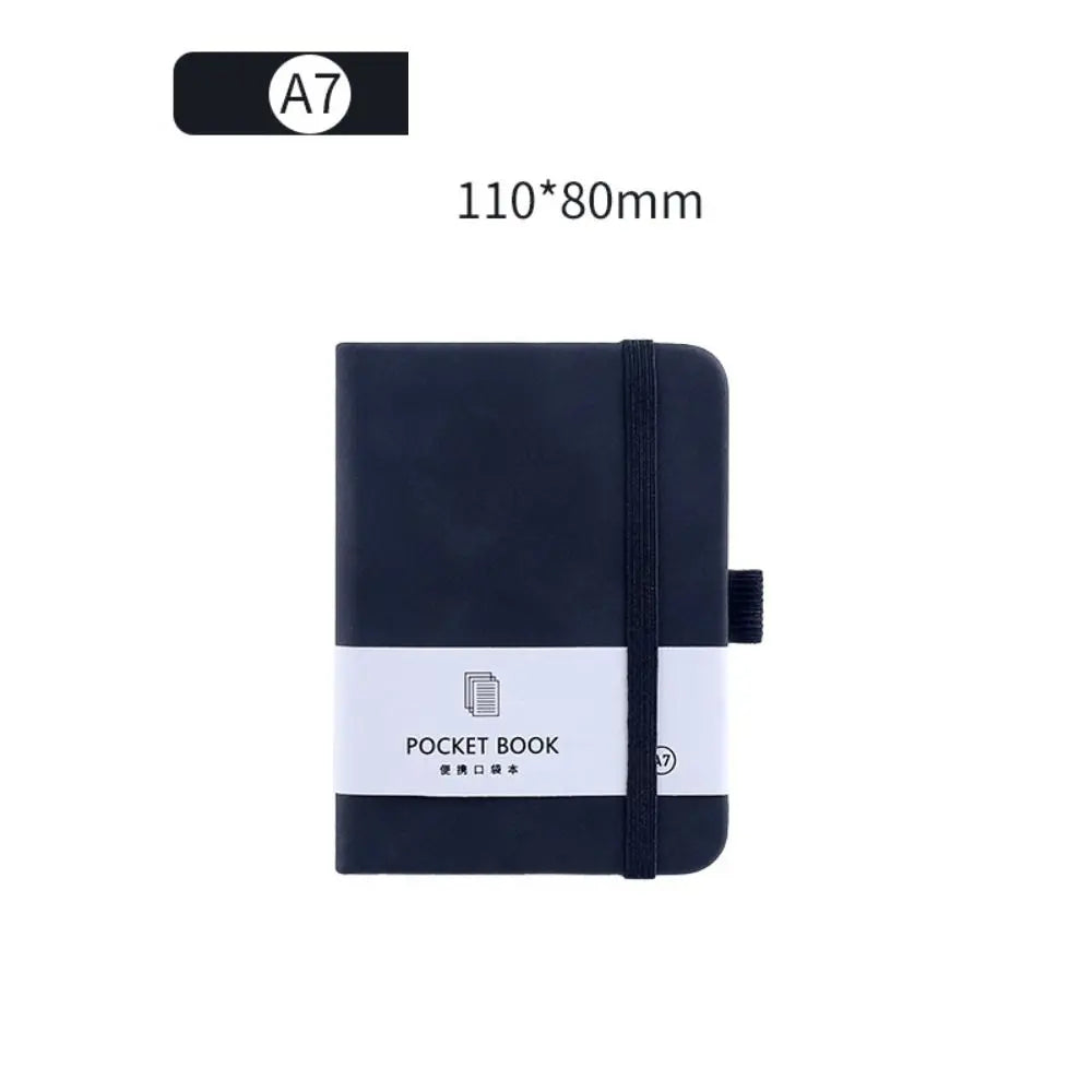 A6/A7 A6/A7 Pocket Notepad with Elastic Band 100 Sheets Portable Mini Notebook 5 Colors Anti Ink Leakage Agenda Organizer