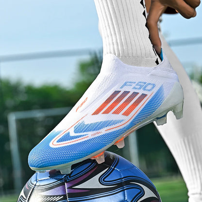 New Men Soccer Shoes Outdoor Sport Football Boots Training Breathable Match Boys Adult Cleats Non Slip Long Spikes Comfortable