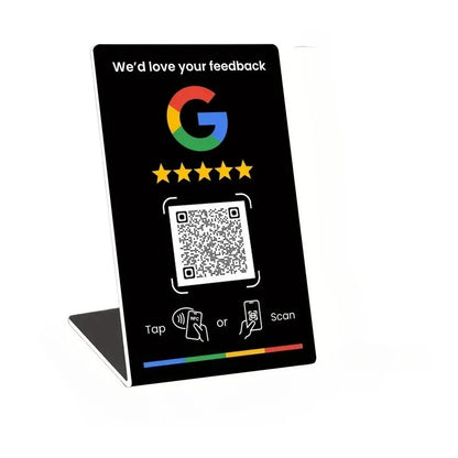 NFC 215 Programmable for Google Review Card NFC Station Table 13.56Mhz QR code can be independently set to link Standing Card