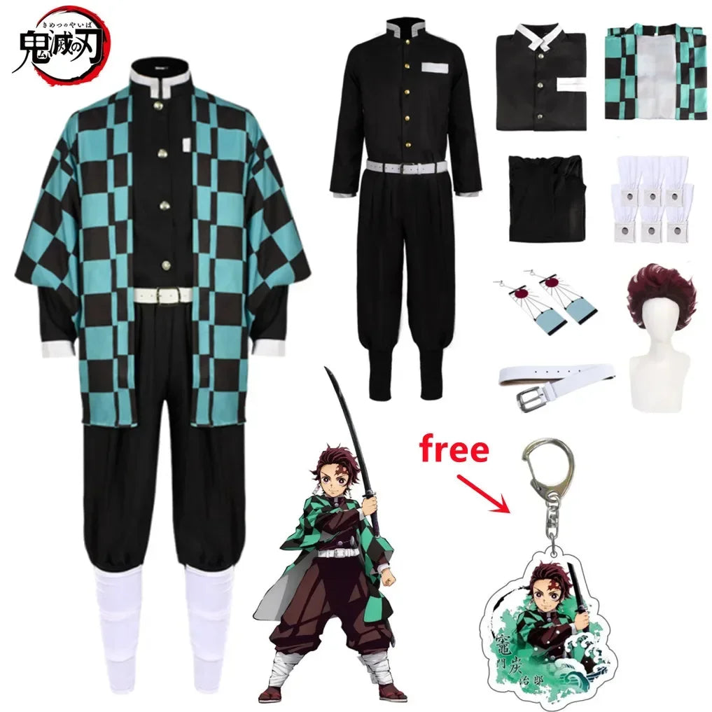 2026 Costume de Cosplay Anime Kamado Tanjirou, tueur de démons, Halloween, dessin animé