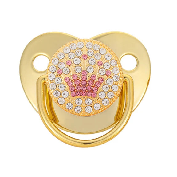 Baby Shower Gifts Baby Pacifier Rhinestone Pacifier Clips Princess Bling BPA Free Silicone Infant Nipple Newborn Baby Soother