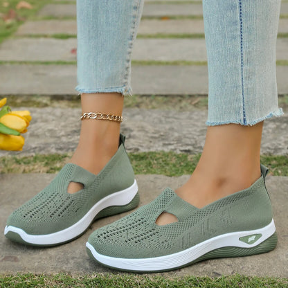 Spring New Women's Sports Shoes, Fashionable, Breathable, Lightweight, Non-slip, Wear-resistant, Casual Sports Shoes, Flat Shoes