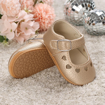 Breathable Newborn Baby Shoes Baby Boy Girl Shoes Girl Classic Bowknot Rubber Sole Anti-slip PU  Toddler Shoes First Walker