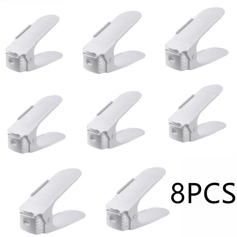 Durable Adjustable Shoe Organizer Footwear Support Slot Space Saving Cabinet Closet Stand Shoes Storage Rack Shoebox