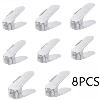 Durable Adjustable Shoe Organizer Footwear Support Slot Space Saving Cabinet Closet Stand Shoes Storage Rack Shoebox