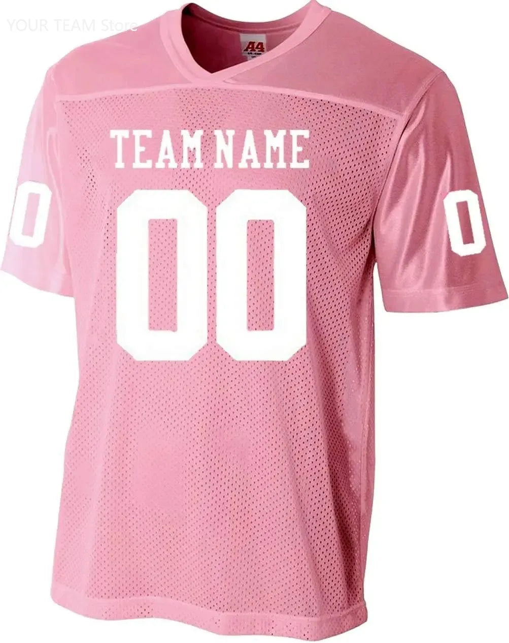 Custom American Football Jersey Green Large V-Neck Unisex Adult Sports Jersey Personalized Team Uniform - Breathable Polyester