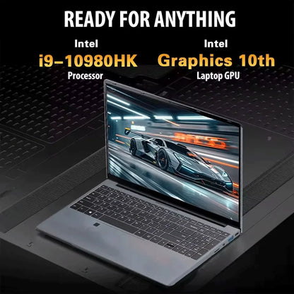 New 15.6" Portable LaptopIntel Core I9-10980HK 32GB RAM 2TB SSD Windows 11 5000mAh Fingerprint Office Gaming Notebook PC