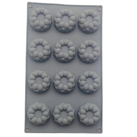 New Arrival 12 Hole Circular Bubble Shape Silicone Mousse Cake Mold DIY Flaky Clouds Shape Jelly Pudding Chocolate Baking Tools