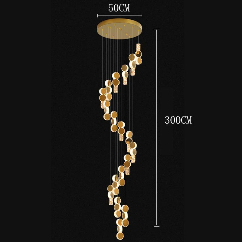 Modern Crystal stair chandelier lights indoor lighting Ceiling lamp hanging light led Chandeliers for living room indoor lightin