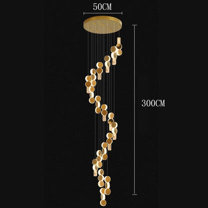 Modern Crystal stair chandelier lights indoor lighting Ceiling lamp hanging light led Chandeliers for living room indoor lightin