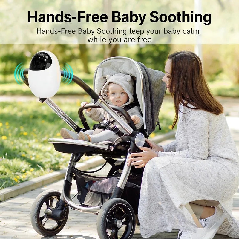 Portable Baby Stroller Rocker Baby Sleep Soothing Device Wireless Bluetooth Sleep Aid Vibrating With Soothing Music White Noise