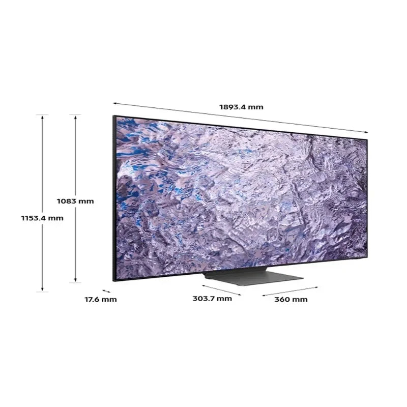 85 inch 8K HDR Smart TV 8k ultra high definition black