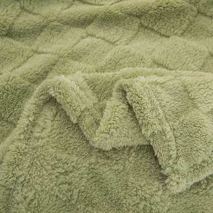 Waffle Blanket, Winter Knitted Blanket, Jacquard Braid Blanket, Warm Gift Blanket ,for Bed Sheet or Sofa Cover Four-season
