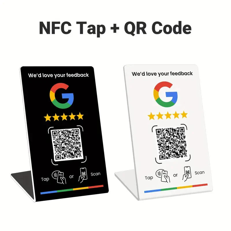 1PCS 13.56mhz Nfc 215 programmable QR code Google Review Card Nfc For Google Comment Review Tap Cards