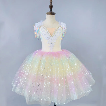 Ballet Performance Tutu Dress Girls Dance Wear Outfit Children Stage Clothing Fashion Ballet Dresses Princess Vestido Kids