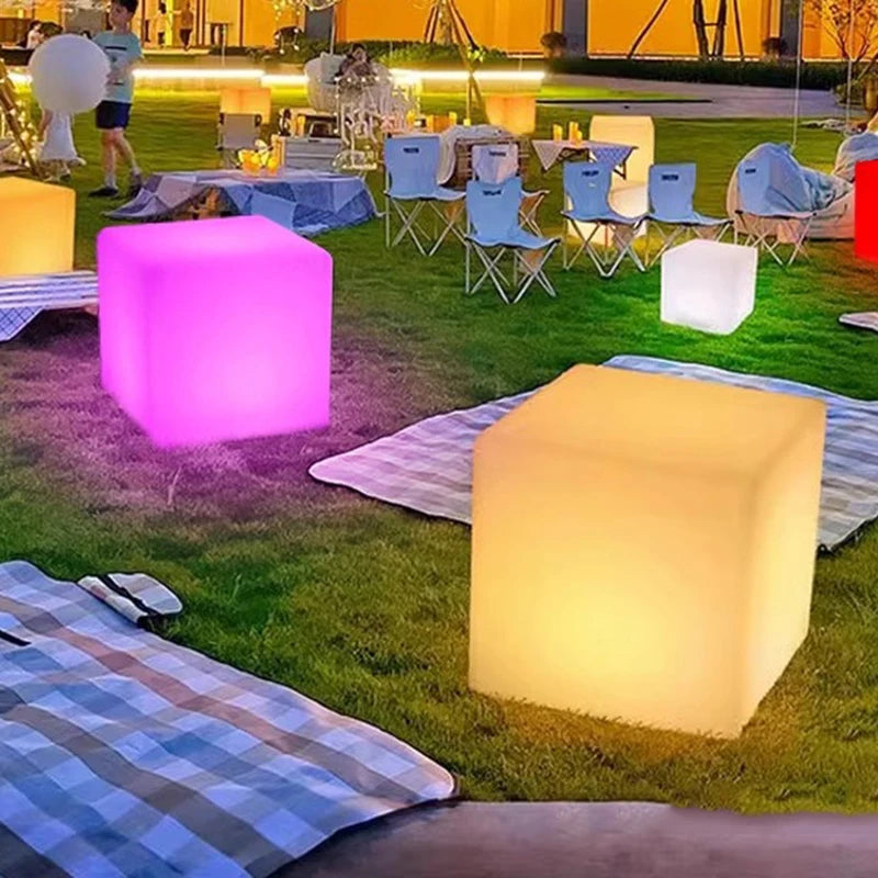 Luminous Cube Lamp Lawn Solar LED Outdoor Lighting Non Solar Lamp Outdoor Garden Decoration Outdoor Courtyard Light