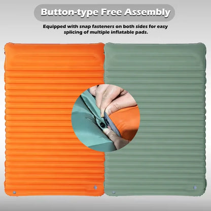 Thickened Double-Layer 3.94-Inch Inflatable Mat, Detachable Inflatable Pad, Suitable for Multiple People