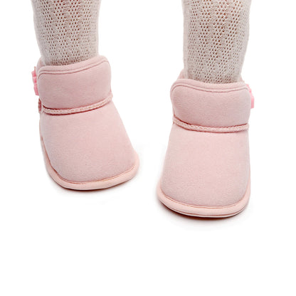 Baby Girls Boys Winter Ankle Boots Non-slip Newborn Snow Shoes Soft Bottom Fleece Warm Flats Casual Toddler Infant Walking Shoes