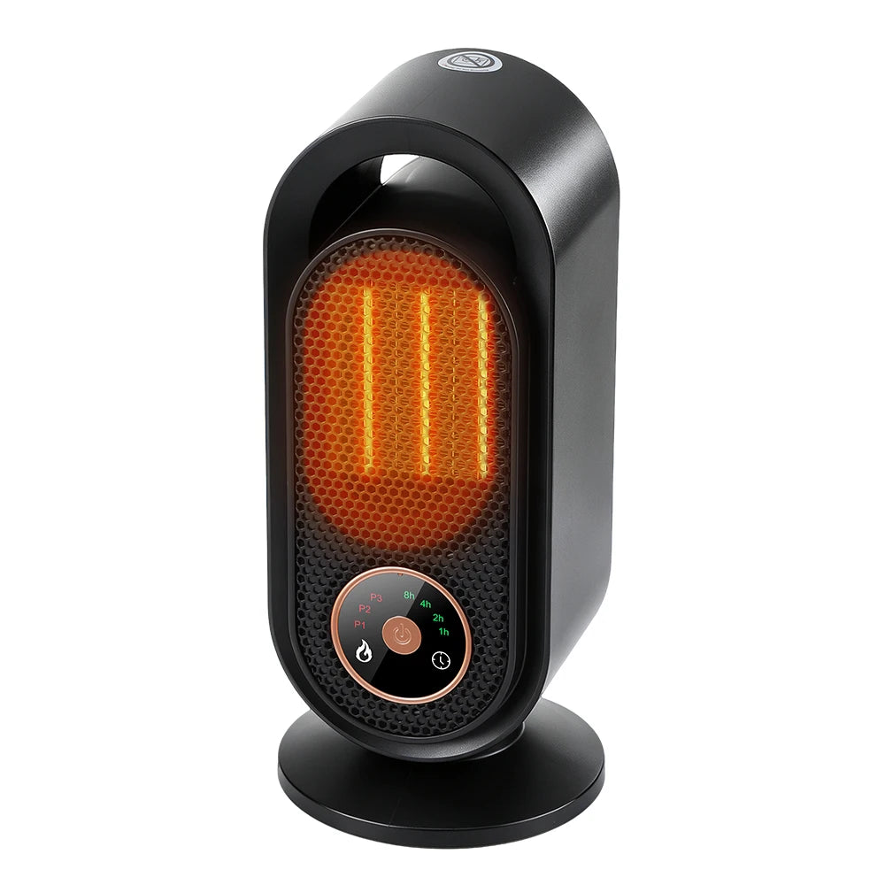 1000W Winter Portable Desktop Heater 4 Timer Settings Warm Air Blower PTC Fast Heating Household Heater for Home Office Indoor