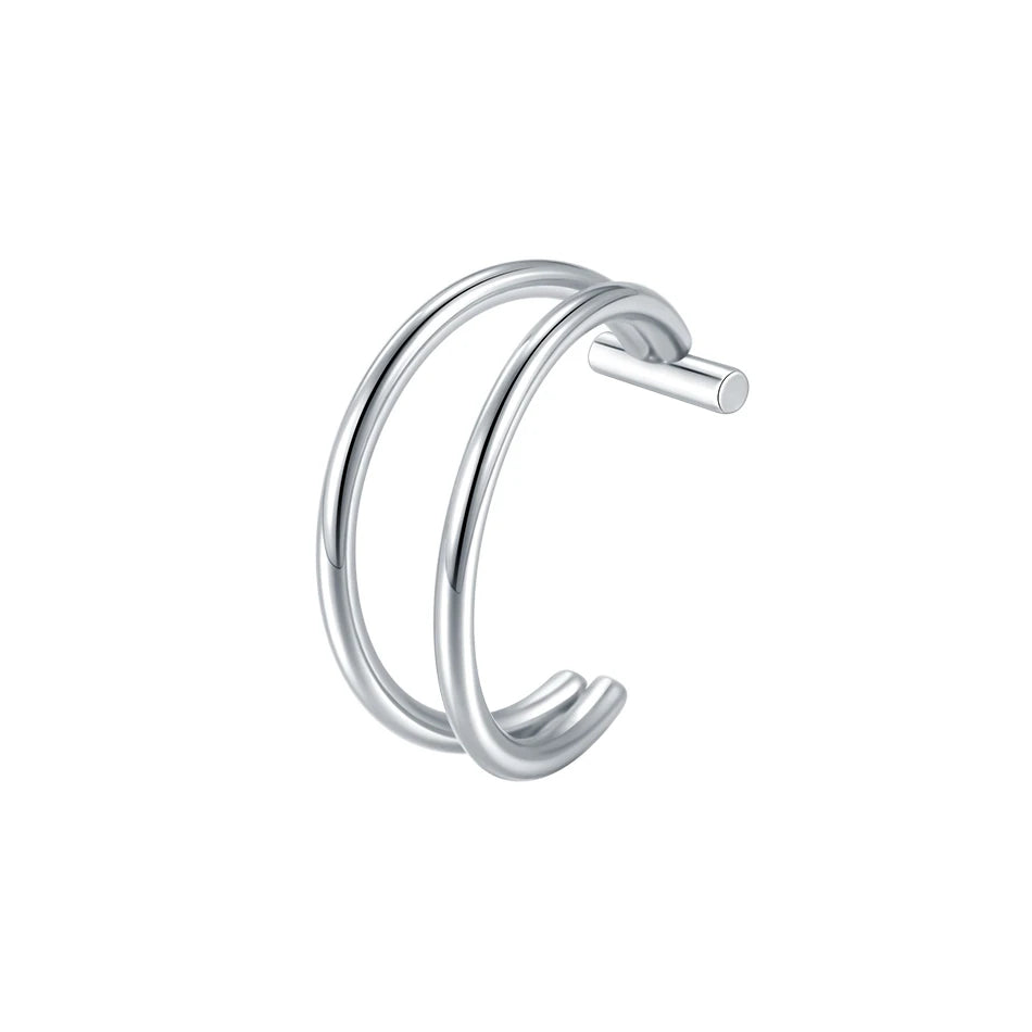 1PC Stainless Steel Fake Nose Ring Hoop Septum Rings Non-Pierced C Clip Lip Ring Earring Fake Nose Piercings Women Body Jewelry