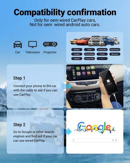 OTTOCAST P3 OttoAibox CarPlay AI Box Wireless Android Auto Smart TV Box Car Accessories for Benz Audi Kia Hyundai VW Toyota