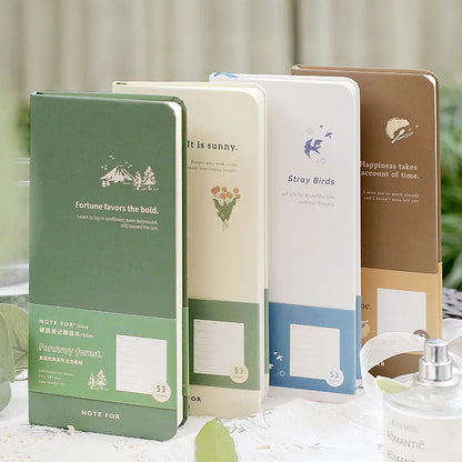 Kawai Self Filled Weekly Diary Notebook Silent Literary Forest Style Fresh Retro Slim Weekly Plan Book Office School Supplies