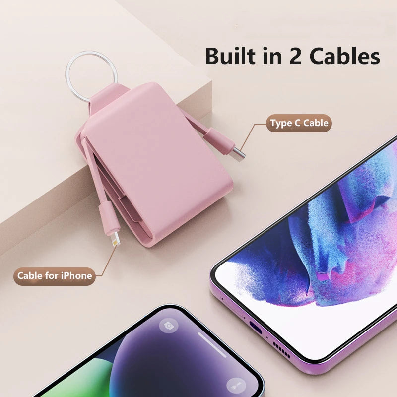 Mini Keychain Power Bank 2000mAh Portable Charger for iPhone 17 16 Samsung Xiaomi Huawei Powerbank Station External Battery Pack