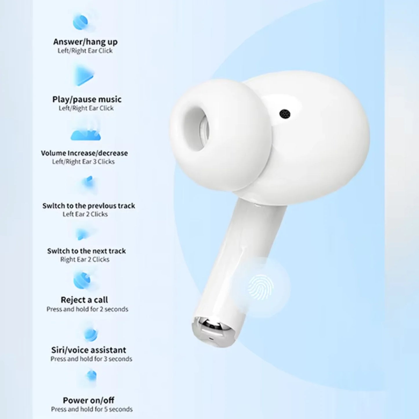 UEESFIT A5 TWS Bluetooth Earphones Hifi Sound Headphones Sport Headset True Wireless Earphones Noise Canceling Earbuds For Phone
