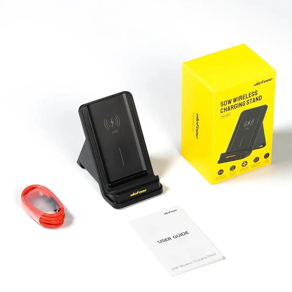 Ulefone WCS01 50W Air-cooled Wireless Charger Stand Ulefone Wireless Charging Phone Holder