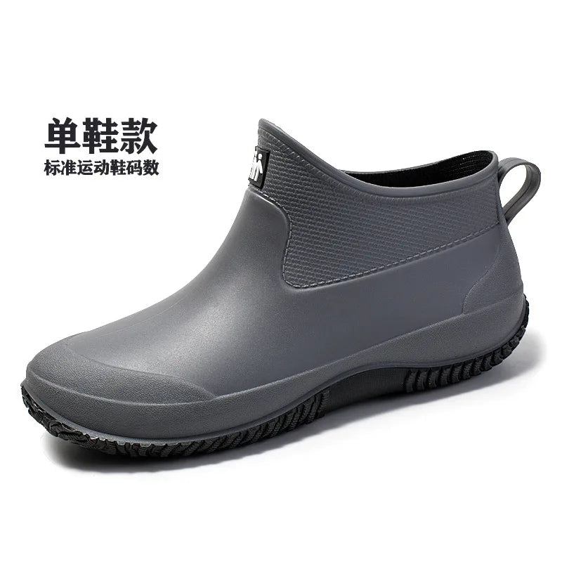 Women's Ankle Rain Boots Summer Wear-resistant Anti-Slip Couple Men And Women Short Rubber Boots Suitable For Outdoor Camp