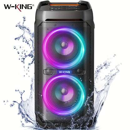 W-KING T11 100W RMS Bluetooth Speakers, IPX6 Waterproof, BT 5.3 Portable Party Boombox Wireless Deep Bass/115dB Loud Massive Sound