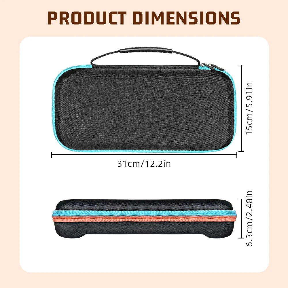 Storage bag for Switch 2 game console, red and blue color scheme, protective bag