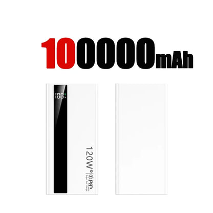 Lenovo 1000000mAh Large Capacity 120W Fast Charging Digital Display Outdoor Power Supply 2026 for Huawei iPhone