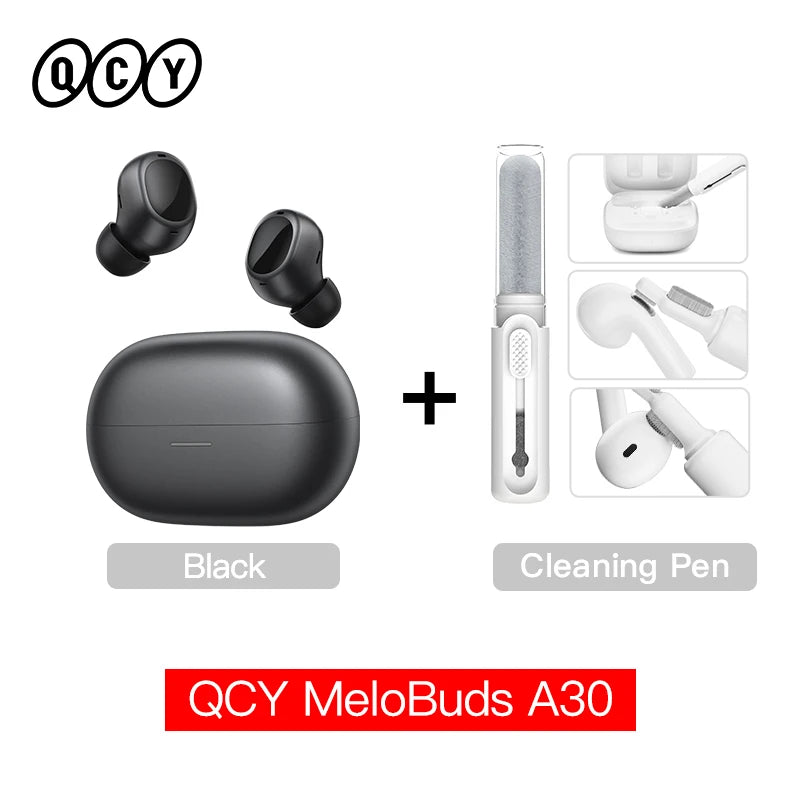 QCY MeloBuds A30 Wireless Earbuds Bluetooth 6.0 LDAC Hi-Res Audio -60dB Hybrid ANC Earphones AI Scene 8 Mics HD Call Headphones