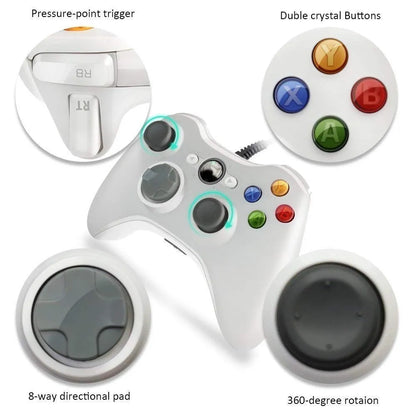 USB Wired Game Controller For Xbox360 Console Joypad For Win 7/8/10 PC Joystick Controle Mando Gamepad For Xbox 360 Accessories
