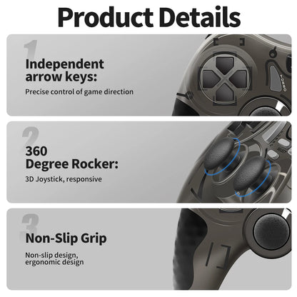 Gamepad BLACK White Wired Handle for Gaming TV / Computer PC  Joystick PS3 Controller with Vibration Effect