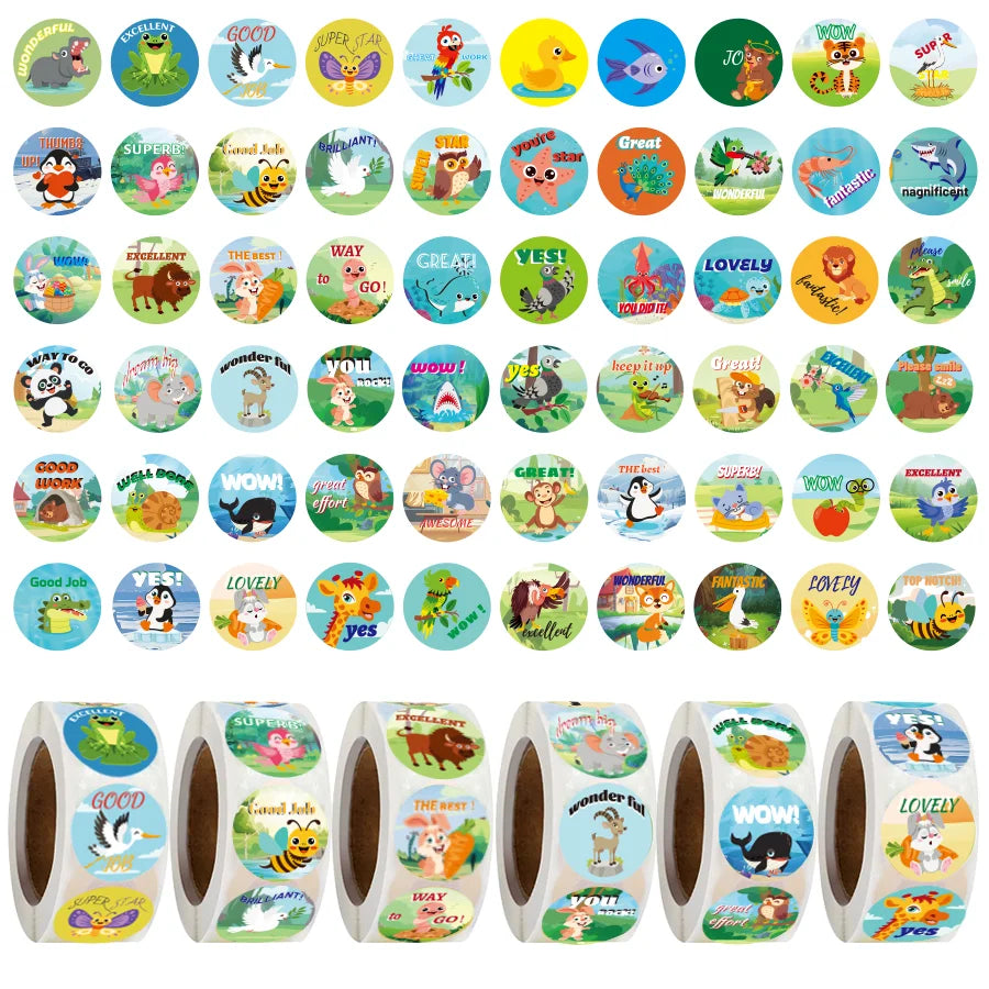 3000 PCS Mini Teacher Stickers Classroom Stickers Motivational Stickers for  Animals Stickers