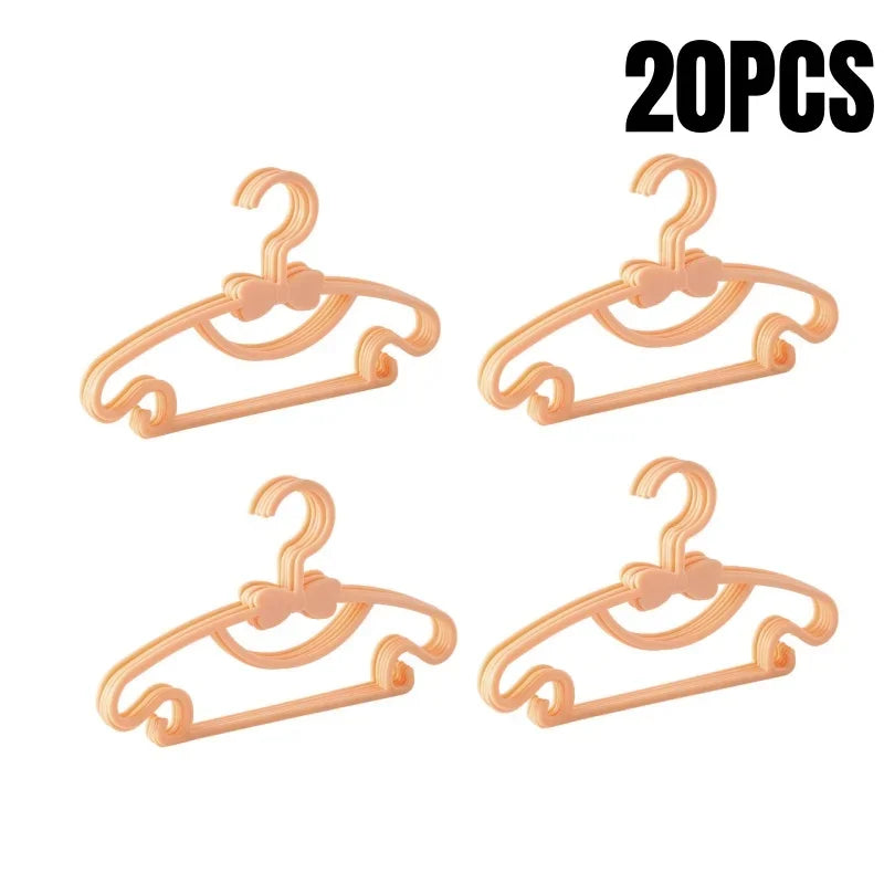 5-50pcs Baby Hangers Plastic Kids Clothes Storage Hanger for Nursery