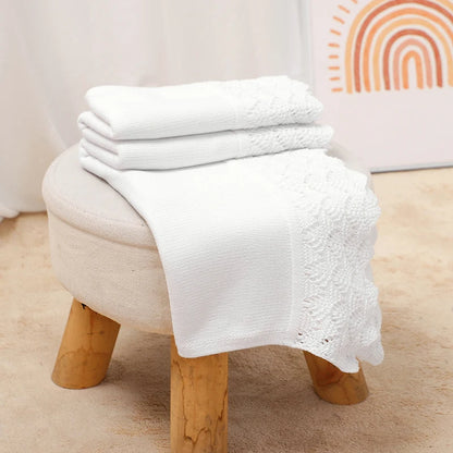 Infant Cotton Baby Blanket Knit Newborn Boy Girl Bedding Quilt Fashion Hollow Out Solid 90*70CM Toddler Swaddle Wrap Super Soft