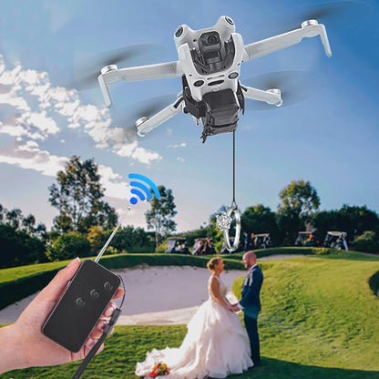 RC Drone Airdropper Safe USB Charging 500m Remote Range Lightweight 300mAh Drone Transport Device ABS for Weddings