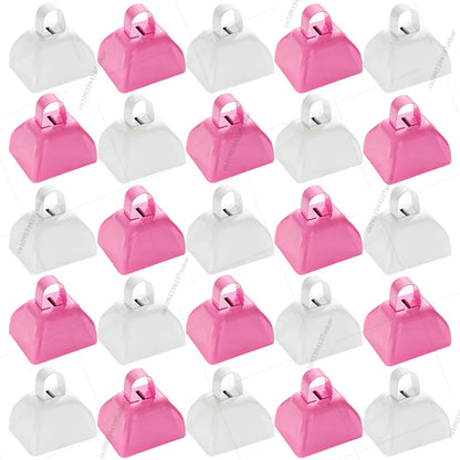12-100 Pcs Metal Cowbells for Sporting Event 3 Inch Small Noise Makers Cow Bell for Football Event Wedding Party Favor for Guest