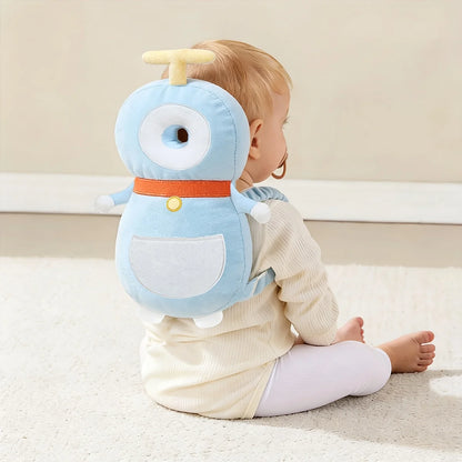 1pc Baby Head Protector Pillow - Protective Backpack, Anti-Fall Head Pillow, Adjustable Baby Head Protection Pad, Comfortable, Cute Cartoon Design, Suitable for Baby Walking and Crawling